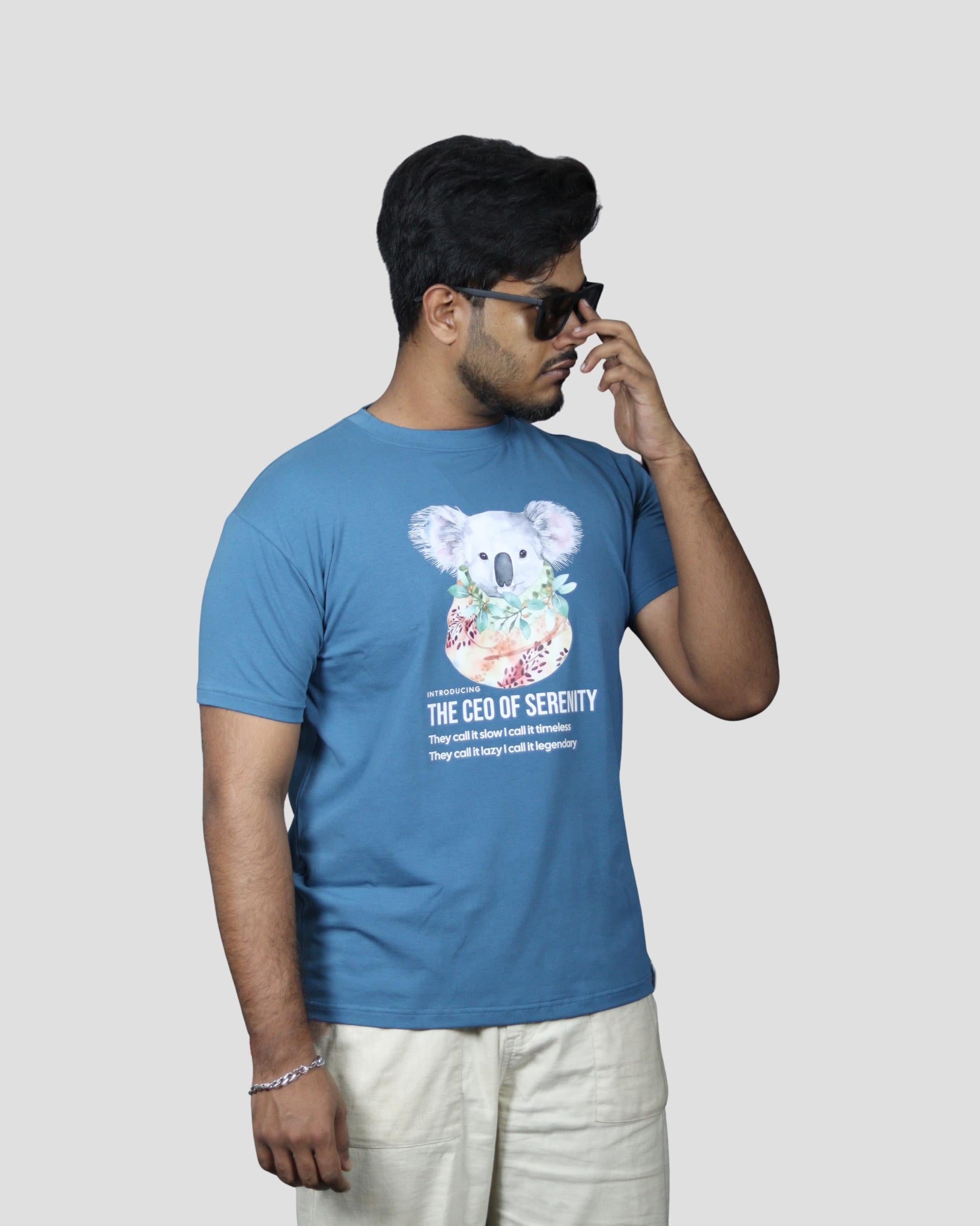 tale Men Atlantic Blue - THE CEO OF SERENITY RELAXED FIT T-SHIRT