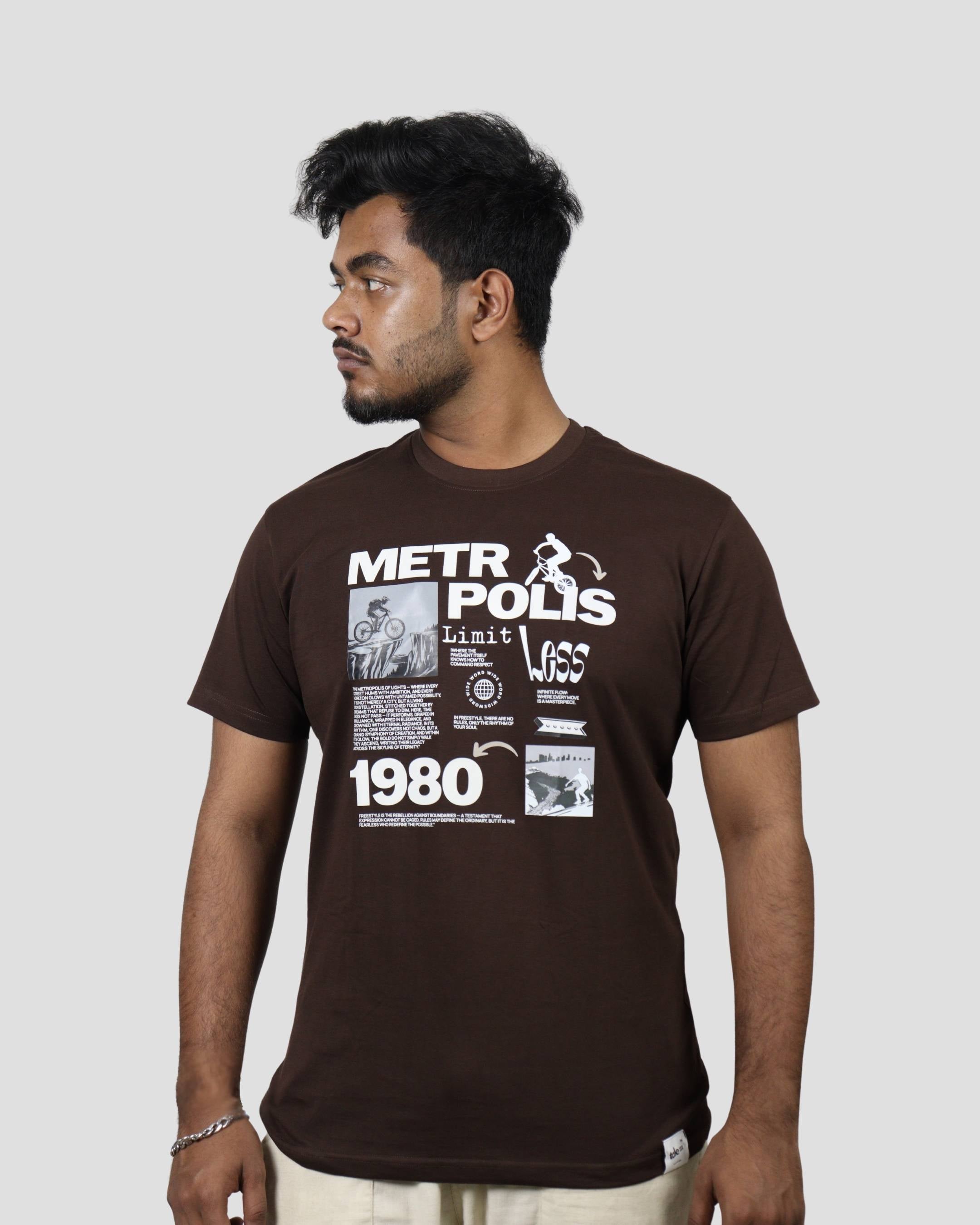 tale Men Cocoa - METRPOLIS REGULAR FIT T-SHIRT