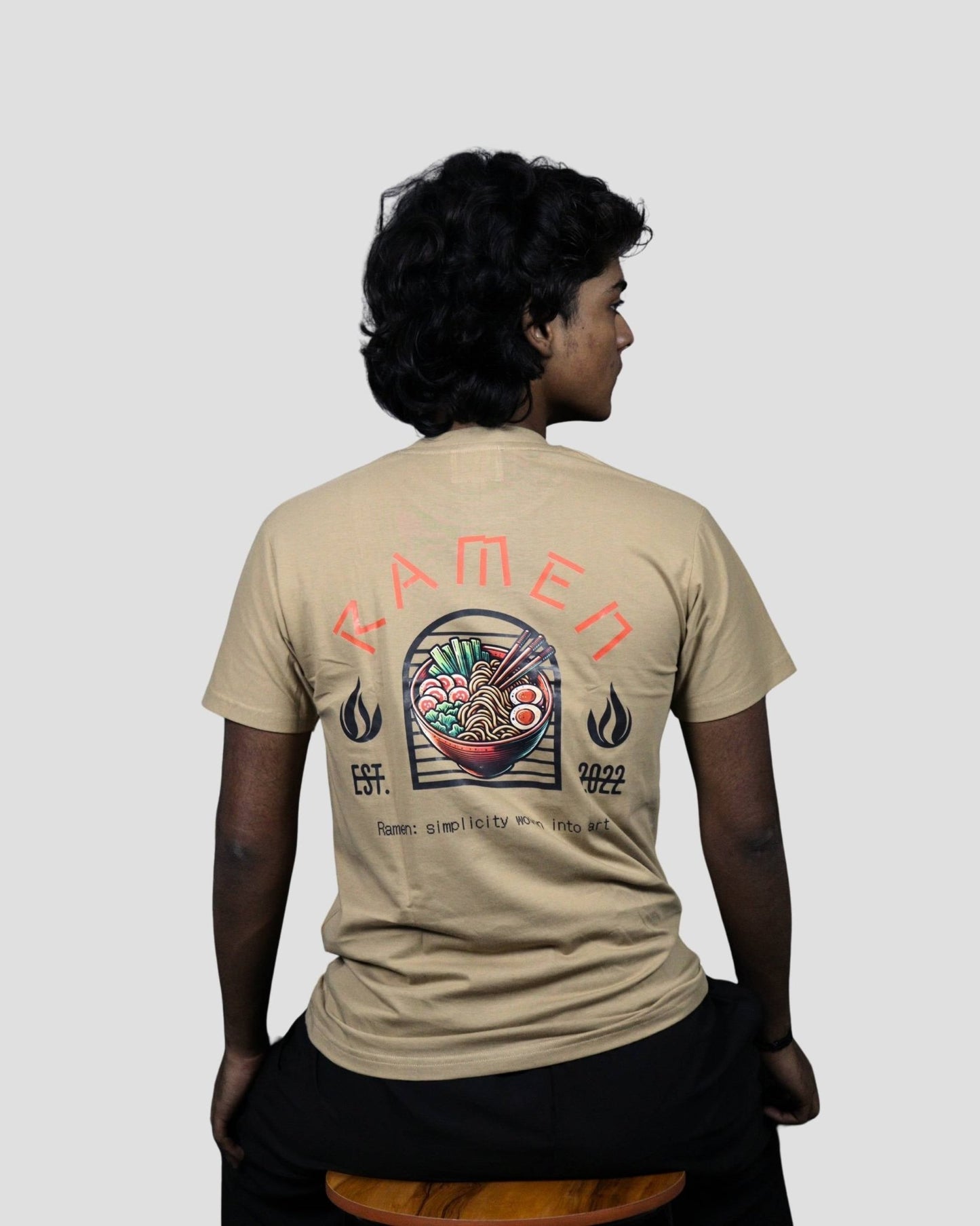 tale Men Latte - RAMEN REGULAR FIT T - SHIRT - tale 222