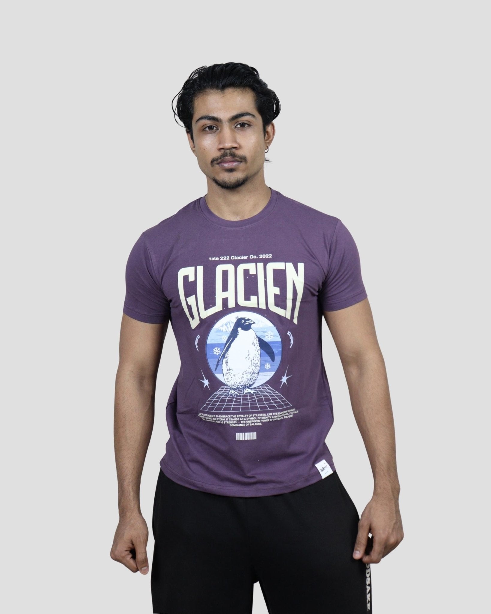 tale Men Blackkberry wine - Glacien RELAXED FIT T - SHIRT - tale 222