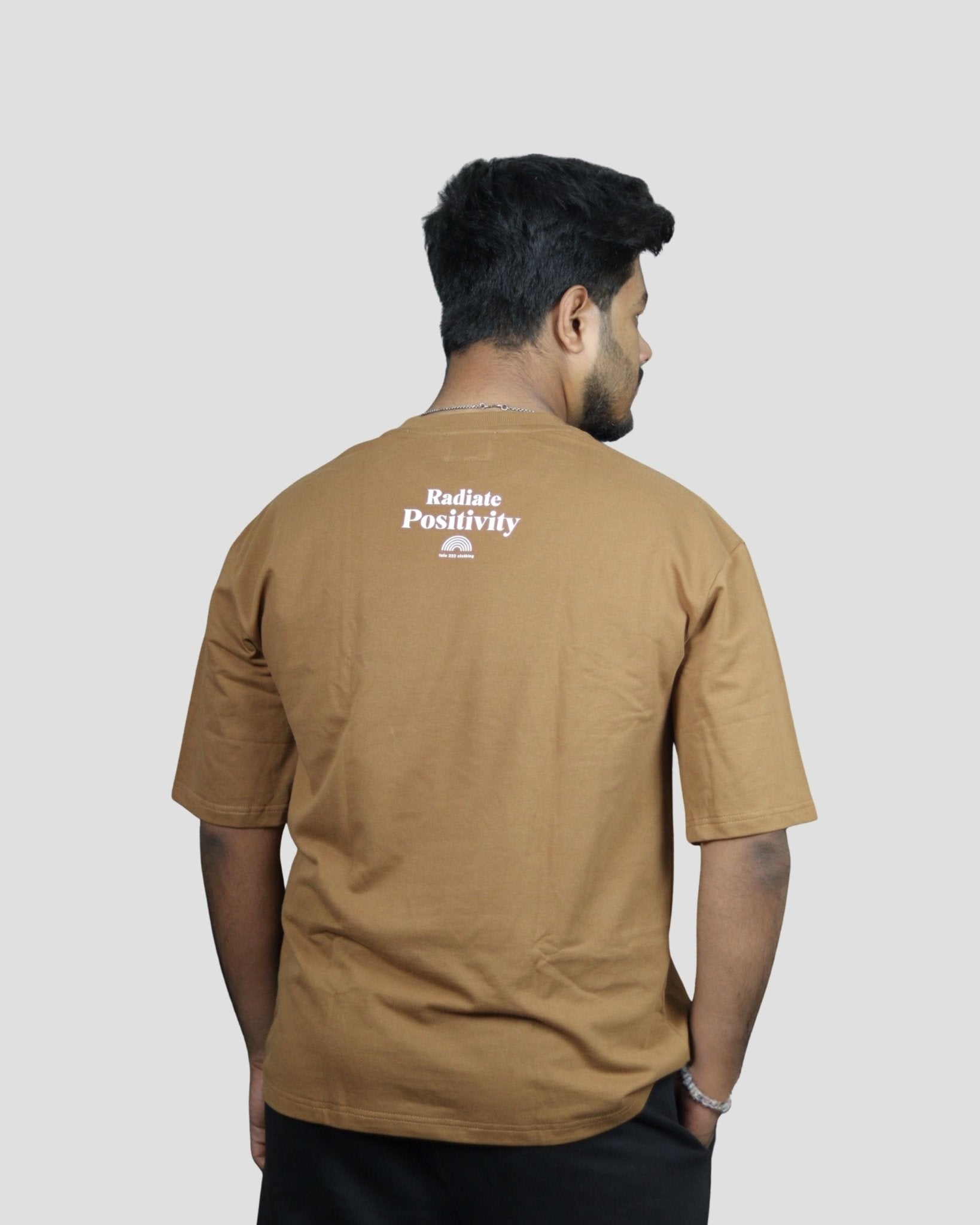 tale Men Mocha - RADIATE POSITIVITY OVERSIZED FIT T - SHIRT - tale 222