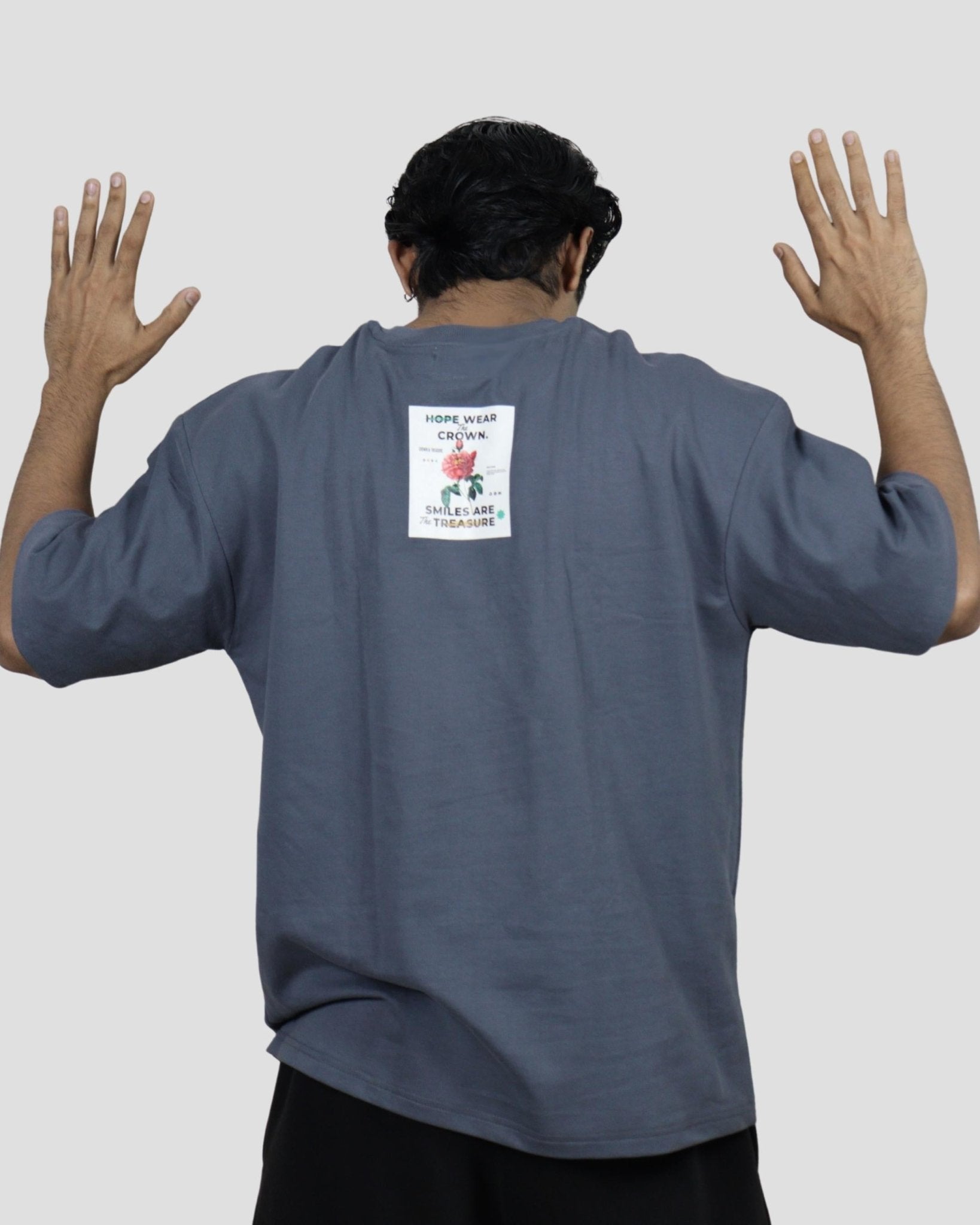 tale Men Ashen Grey - HOPE & TREASURE OVERSIZED FIT T - SHIRT - tale 222