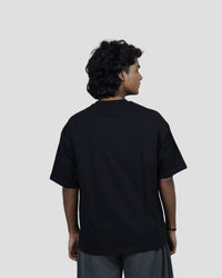 tale Men Black e-the-re-al Printed OVERSIZED T-SHIRT