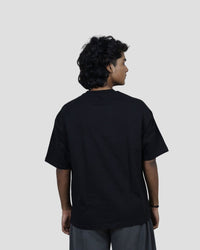 tale Men Black e - the - re - al Printed OVERSIZED T - SHIRT - tale 222