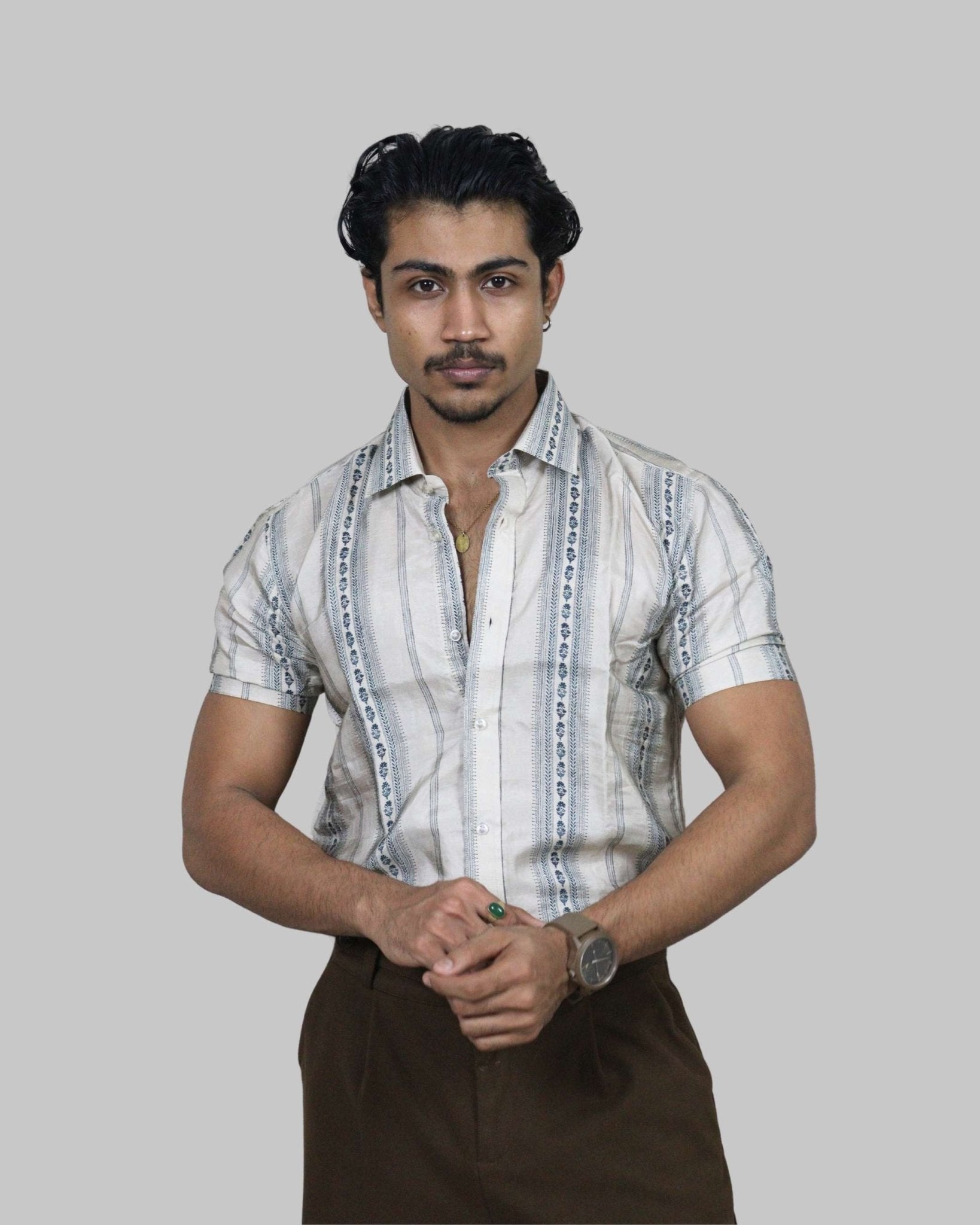 Ivory Legacy Short Sleeve Casual Shirt - tale 222