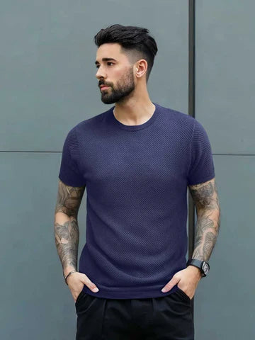 Casual Flat Knit T-Shirt